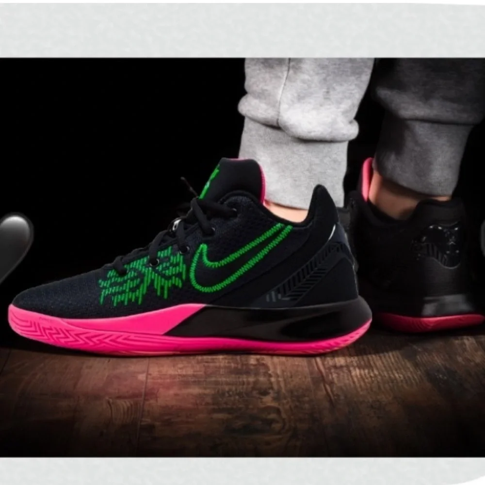 Nike Kyrie Flytrap 2 Black Hyper Pink Rage Green Basketball Court Sneaker Sz 5Y